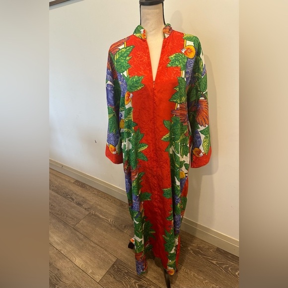 Ruth Norman Neiman Marcus Vintage Jungle Print Mumu Fits M to XL Loungewear - Picture 1 of 11